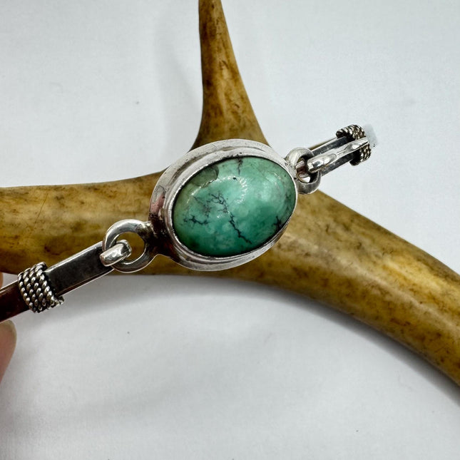 Vintage turquoise Gemstone Cuff Bracelet