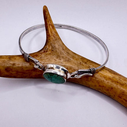 Vintage turquoise Gemstone Cuff Bracelet