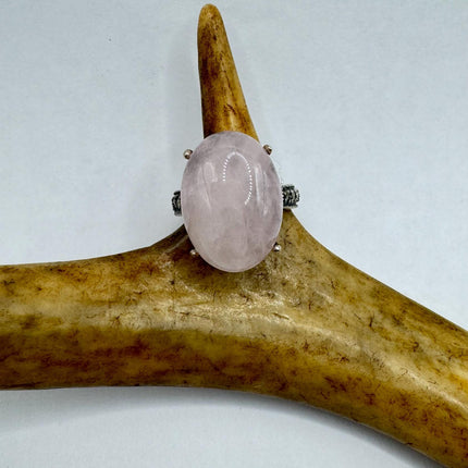 Vintage Pink 925 Sterling Silver Boho Ring