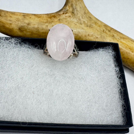 Vintage Pink 925 Sterling Silver Boho Ring