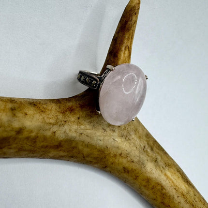 Vintage Pink 925 Sterling Silver Boho Ring