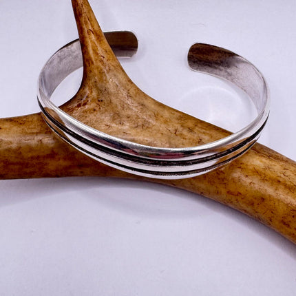 Vintage silver Bangle Cuff Bracelet
