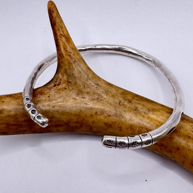 Vintage silver Bangle Cuff Bracelet