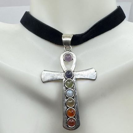 Vintage Chakra Stone Ankh