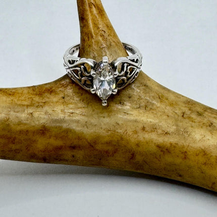 Vintage Cubic Zirconia Clear Crystal Diamond Cocktail