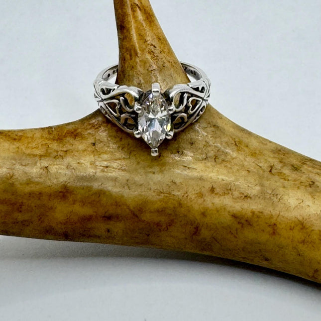 Vintage Cubic Zirconia Clear Crystal Diamond Cocktail