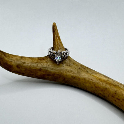 Vintage Cubic Zirconia Clear Crystal Diamond Cocktail