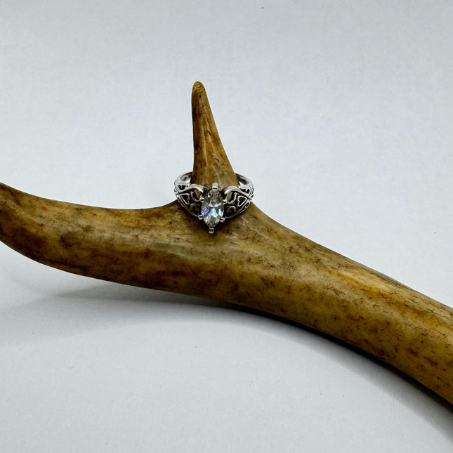 Vintage Cubic Zirconia Clear Crystal Diamond Cocktail