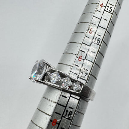 Vintage Cubic Zirconia Clear Crystal Diamond Cocktail
