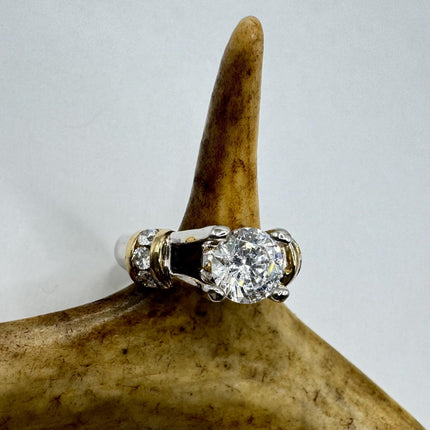 Vintage Cubic Zirconia Clear Crystal Diamond Cocktail