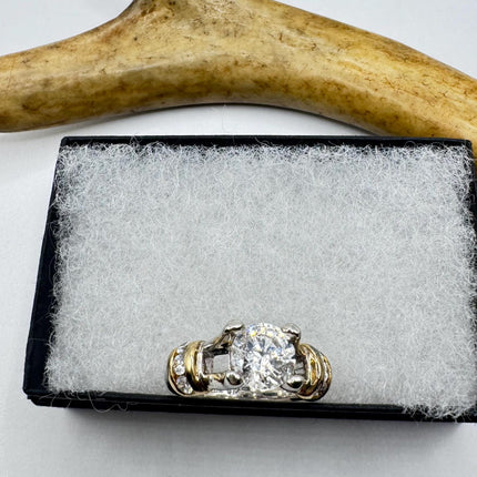 Vintage Cubic Zirconia Clear Crystal Diamond Cocktail