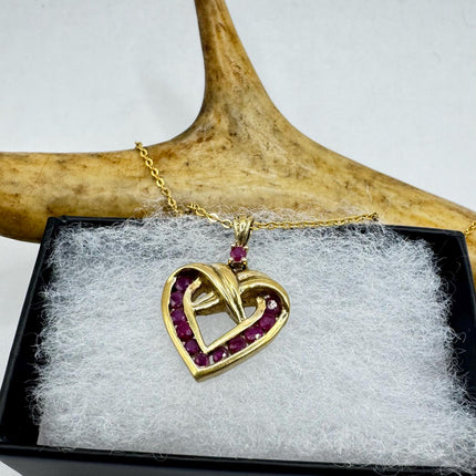 Vintage Tiny Heart Charm Necklace
