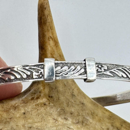 Vintage silver Bangle Cuff Bracelet