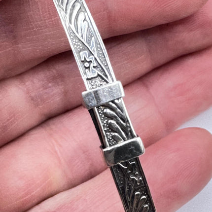Vintage silver Bangle Cuff Bracelet
