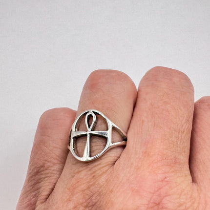 Vintage Silver Ankh Ring | 925 Sterling Silver - Unique Treasure