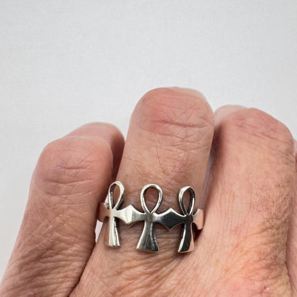 Vintage Silver Ankh Ring | 925 Sterling Silver - Unique Treasure