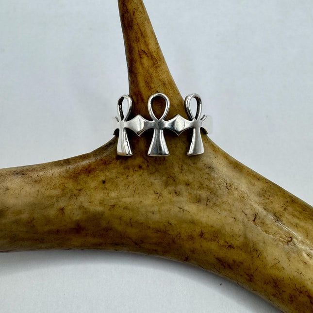 Vintage Silver Ankh Ring | 925 Sterling Silver - Unique Treasure