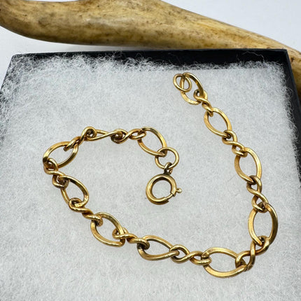 Vintage Charm Bracelet | Infinity | Gold filled Dainty Wedding Prom Everyday Jewelry | 7.5 Inches