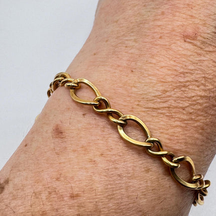 Vintage Charm Bracelet | Infinity | Gold filled Dainty Wedding Prom Everyday Jewelry | 7.5 Inches