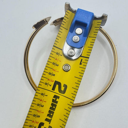 Vintage Modern Gold Heart Bracelet 9k Gold Filled | Unique Gift Statement Bangle Bracelet