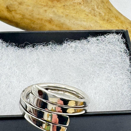 Vintage Silver Boho Cocktail Ring 925 Sterling Antique Wedding Engagement Band | Elijah collection