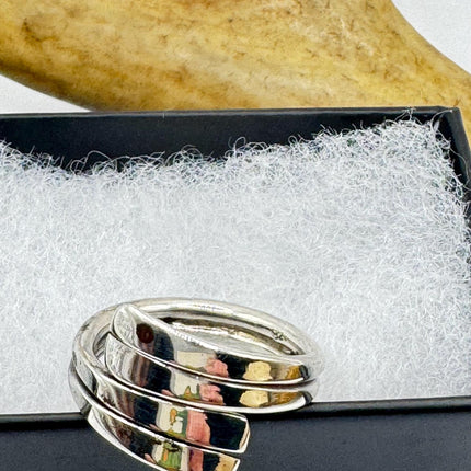 Vintage Silver Boho Cocktail Ring 925 Sterling Antique Wedding Engagement Band | Elijah collection