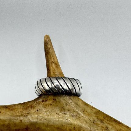 Vintage Silver Boho Cocktail Ring 925 Sterling Antique Wedding Engagement Band | Elijah collection