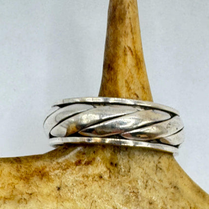 Vintage Silver Boho Cocktail Ring 925 Sterling Antique Wedding Engagement Band | Elijah collection