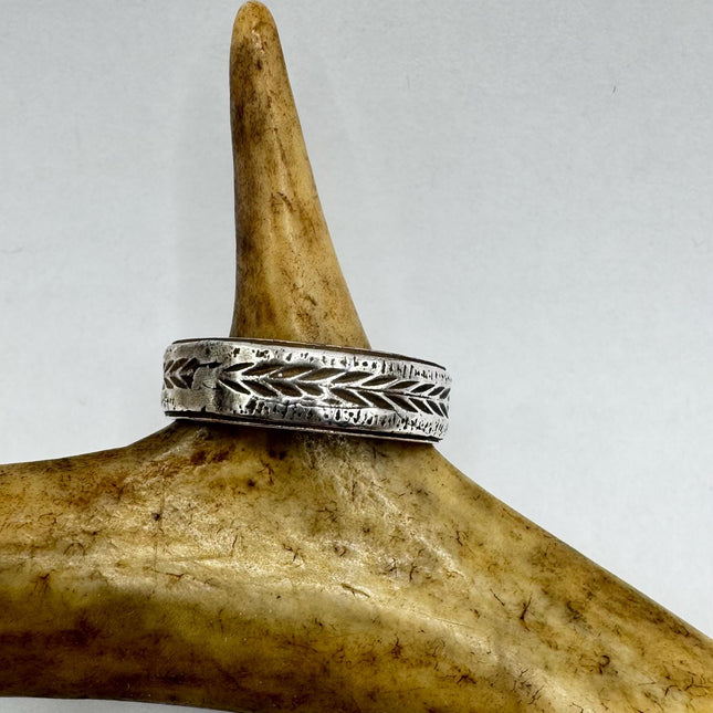 Vintage Silver Boho Cocktail Ring 925 Sterling Antique Wedding Engagement Band | Elijah collection