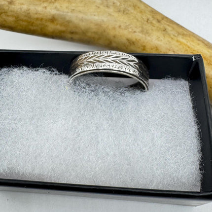 Vintage Silver Boho Cocktail Ring 925 Sterling Antique Wedding Engagement Band | Elijah collection