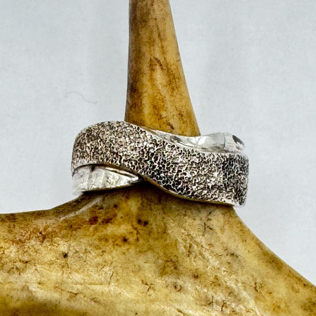 Vintage Silver Boho Cocktail Ring 925 Sterling Antique Wedding Engagement Band | Elijah collection