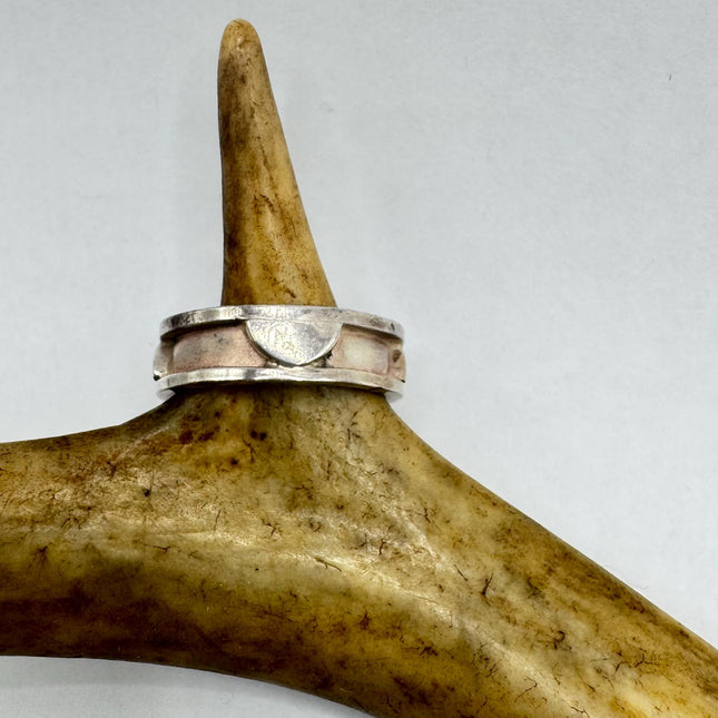 Vintage Silver Boho Cocktail Ring 925 Sterling Antique Wedding Engagement Band | Elijah collection