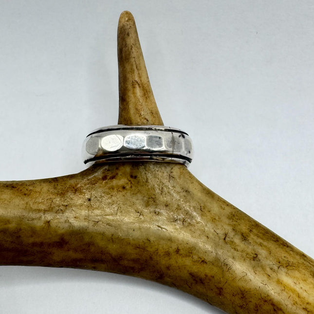 Vintage Silver Boho Cocktail Ring 925 Sterling Antique Wedding Engagement Band | Elijah collection