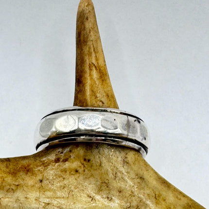 Vintage Silver Boho Cocktail Ring 925 Sterling Antique Wedding Engagement Band | Elijah collection