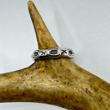 Vintage Silver Boho Cocktail Ring 925 Sterling Antique Wedding Engagement Band | Elijah collection