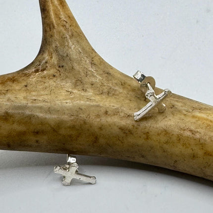 Vintage Silver Cross Earrings