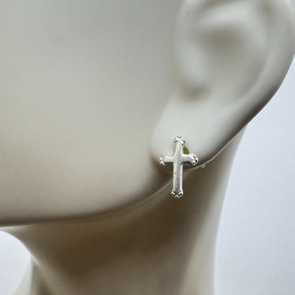 Vintage Silver Cross Earrings