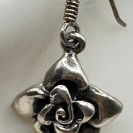 Vintage Rose Flower Earrings