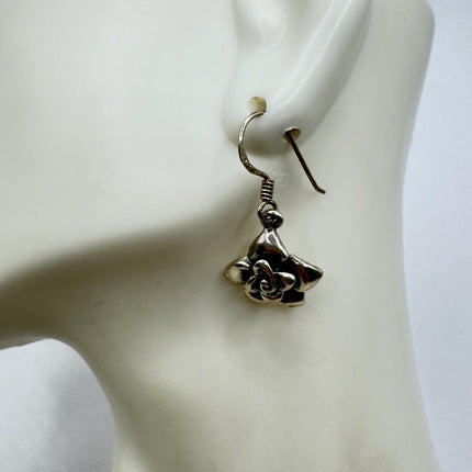 Vintage Rose Flower Earrings