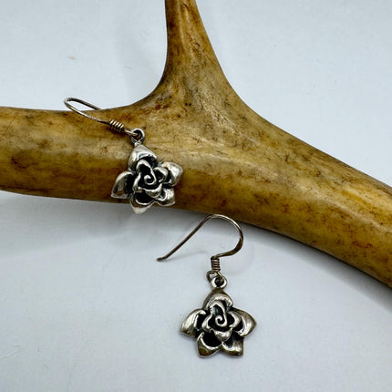 Vintage Rose Flower Earrings
