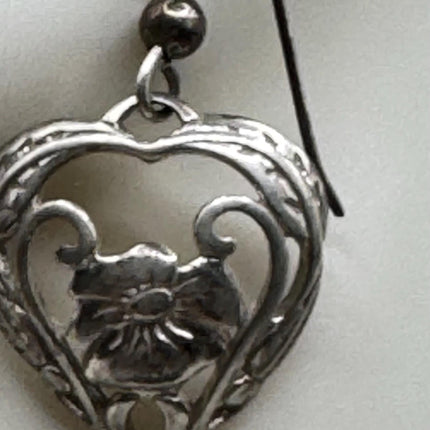 Vintage Rose Flower Earrings