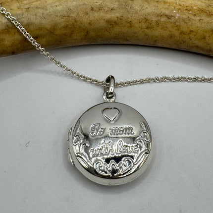 Vintage Silver Locket | Tiny Silver Heart Photo Memory Charm Pendant | 925 Sterling Silver Delicate Chain | Small Photo Mini Memory Necklace