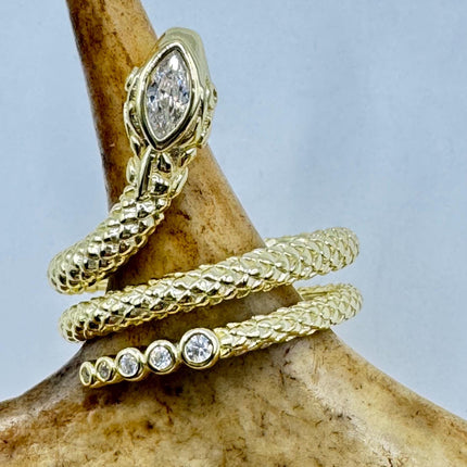Vintage Gold Snake Ring