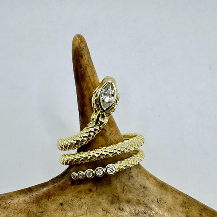 Vintage Gold Snake Ring