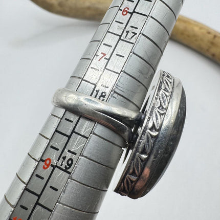 Vintage Chunky Rainbow Labradorite Cocktail Ring - Statement Band
