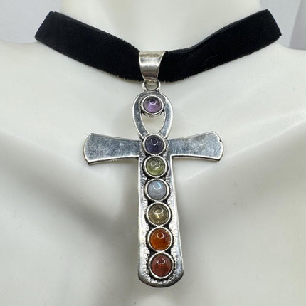 Vintage Chakra Stone Ankh