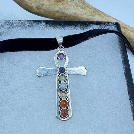 Vintage Chakra Stone Ankh