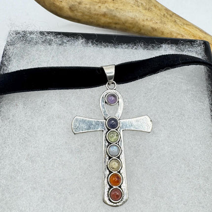 Vintage Chakra Stone Ankh