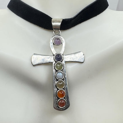 Vintage Chakra Stone Ankh