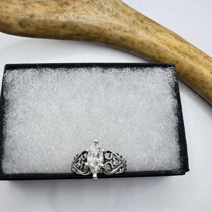 Vintage Cubic Zirconia Clear Crystal Diamond Cocktail